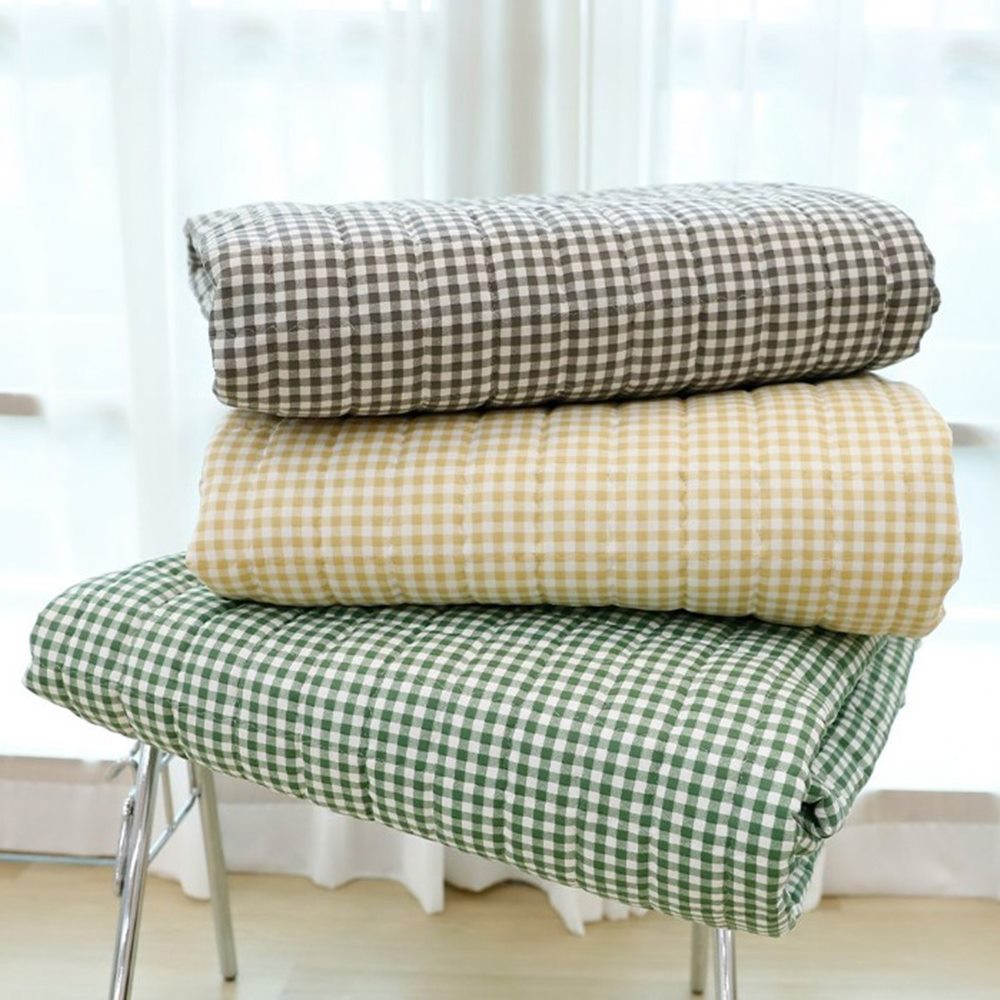 VC 리얼 체크 세미 마이크로 카페트 겸 패드 SS 침구 극세사 이불 까는 바닥이불