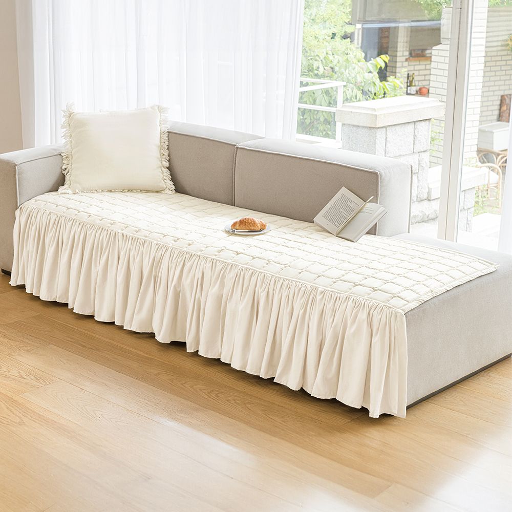 롱프릴 쇼파 패드 누빔 커버 쿠션감 소파 덮개 3인용 4인용