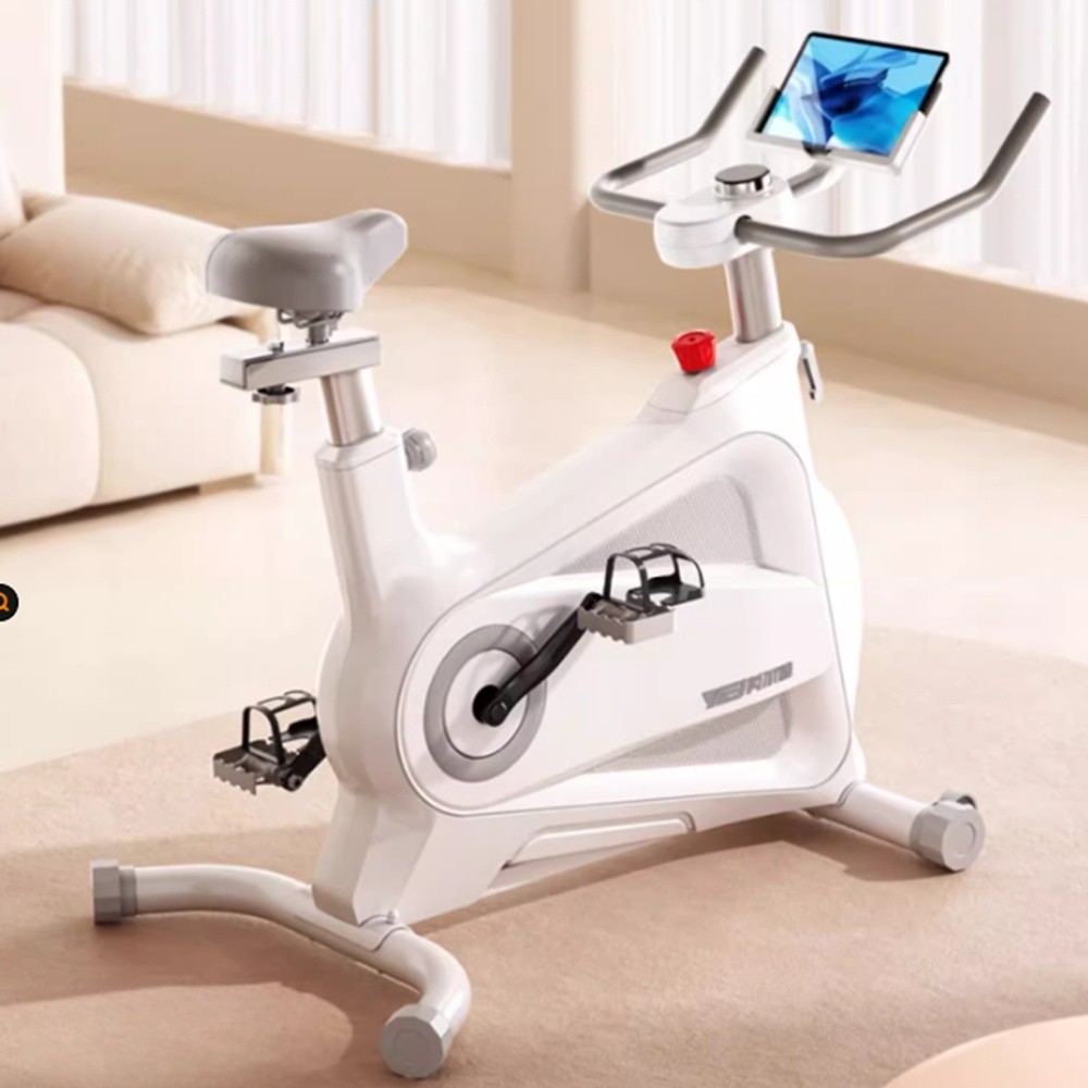 스마트 실내 스피닝 바이크 스핀바이크 실내자전거 헬스자전거 가정용바이크 표준형-흰색 6kg 플라잉휠