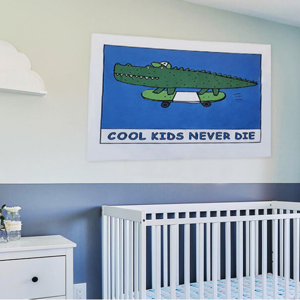 아이방 포스터 인테리어 아기 악어 패브릭 M 벽장식 가림천 테피스 트리 액자 현관 명화