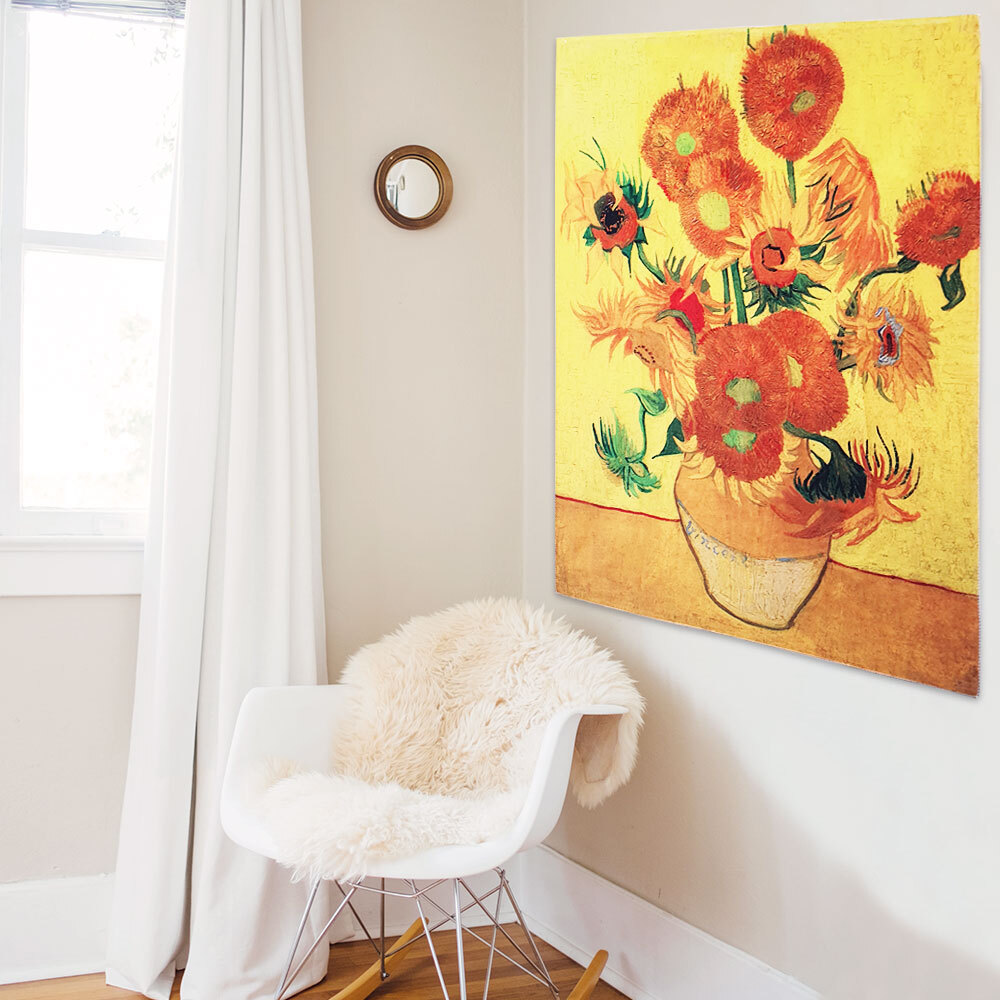 SFr 반고흐 패브릭 포스터 해바라기B 벽장식 인테리어 가림천 테피스 트리 액자