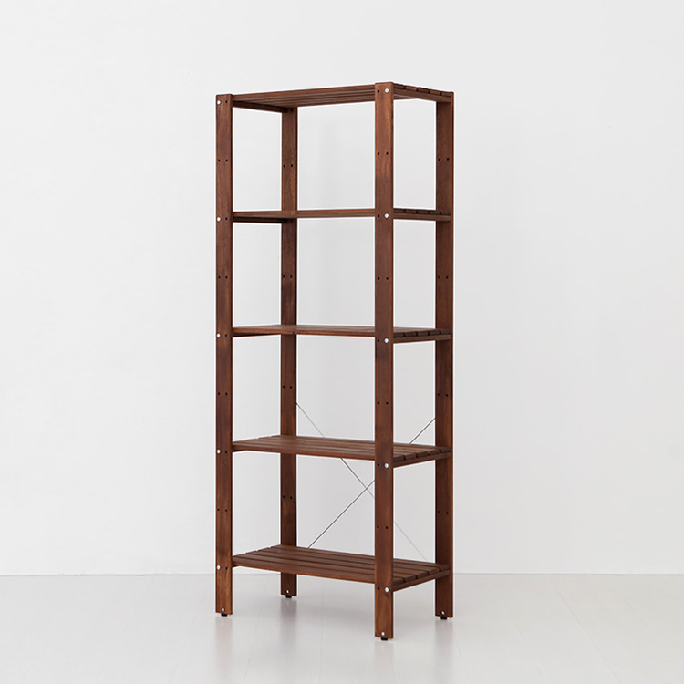 TANG 선반 650 넓은 5단 아카시아 체리브라운 9145.6897 650x350x1600mm, 5단, 체리브라운 9145.6897 이미지 7