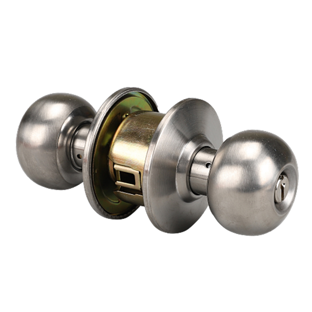 일반형 국산 도어록 원통형 실버 문손잡이 열쇠 포함 볼타입 버튼형 아파트 주택 문핸들