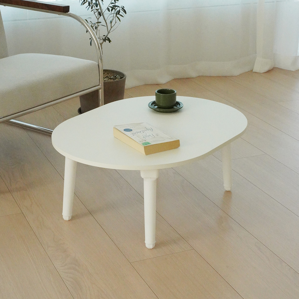 NEW 타원 파스텔 높이 조절 좌식 거실 테이블 밥상 8060 접이식 인테리어