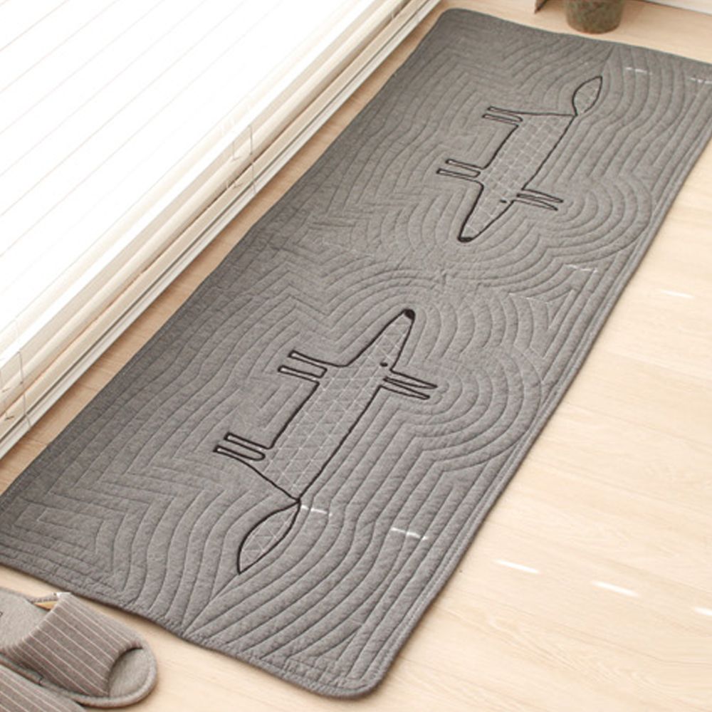 동물 모양 누빔 주방 매트 씽크대 발매트 집들이 선물 대발 인테리어 워싱 면매트 면주방