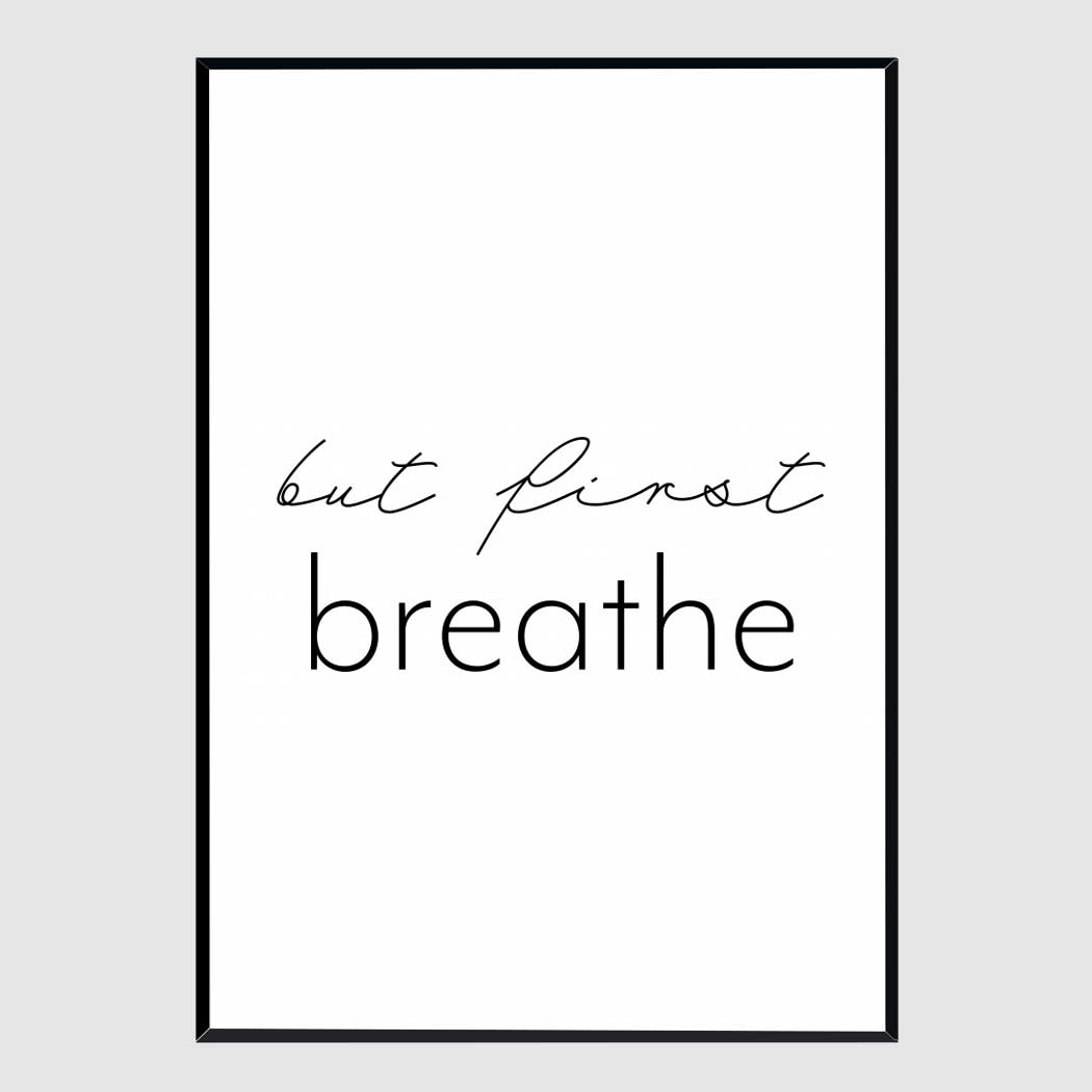 깔금한 액자 But first breathe A3 사이즈 가벼운 몰딩 대형 프레임 제작 - 상품 이미지