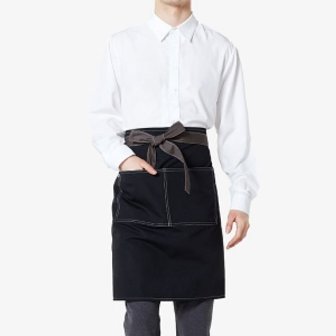 앞치마 카페 바리스타 주방 허리형 블랙 방수 업소용 원피스형 어린이집 식당 예쁜 공방