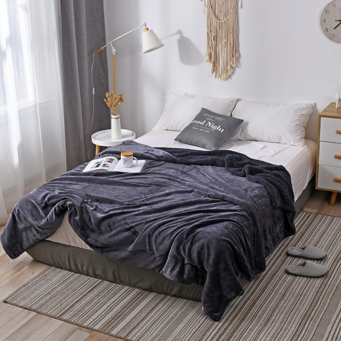 극세사 담요 양털 양모 캠핑 발열 이불 200x 230 부드러운 자가 차렵이불 침대