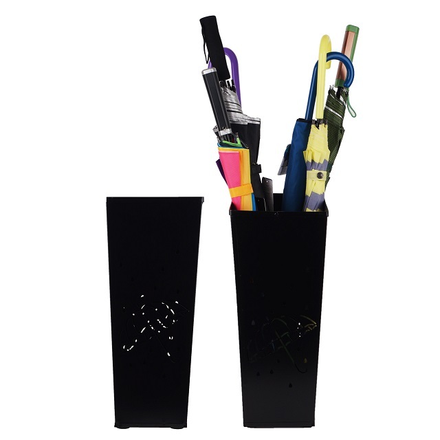 다용도 사다리꼴 우산 꽂이- 매트 블랙 빗방울 사무실 식당 업소용 거치대 보관 정리