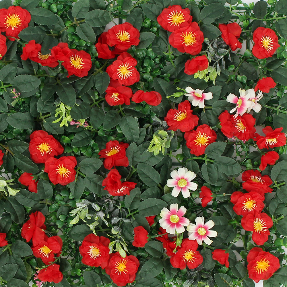 숲인테리어 레드로즈 벽장식 인공 인조잔디( 60x 40 cm) 조화 매트 실내 옥상