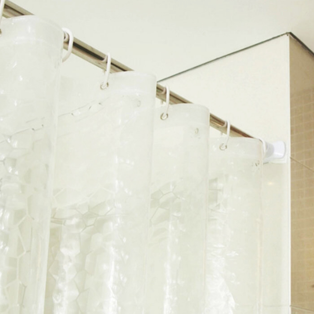 반투명 샤워 커튼 PEVA 욕실 방수 욕조 커텐 소형 가림막 고리 목욕