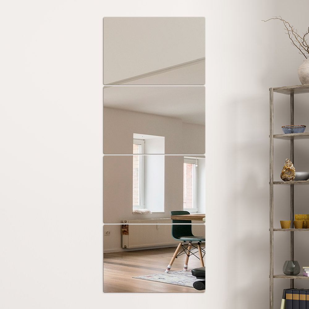 벽에 붙이는 안전 아크릴 거울 4p 20x 30 cm 부착식 DT 1323278 접착식 - 상품 이미지