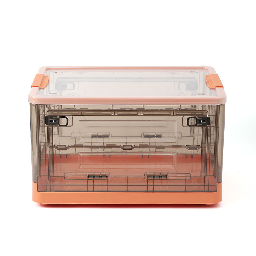 데일리홈 폴딩 수납 박스 리빙 52L) (오렌지+ 블랙) 의류 정리함 수납함 옷정리함