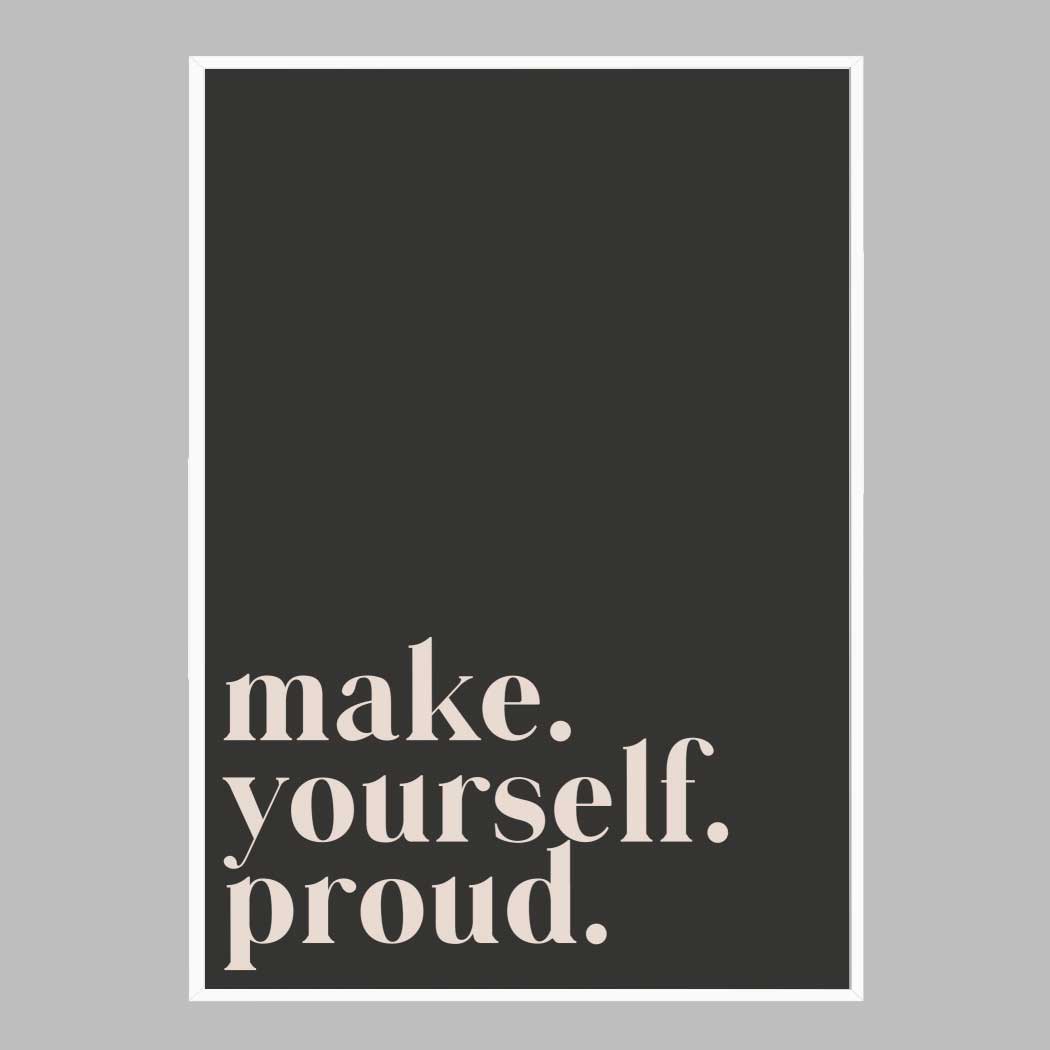 슬림 액자 Make yourself proud A3 사이즈 가벼운 몰딩 대형 프레임 - 메인 이미지