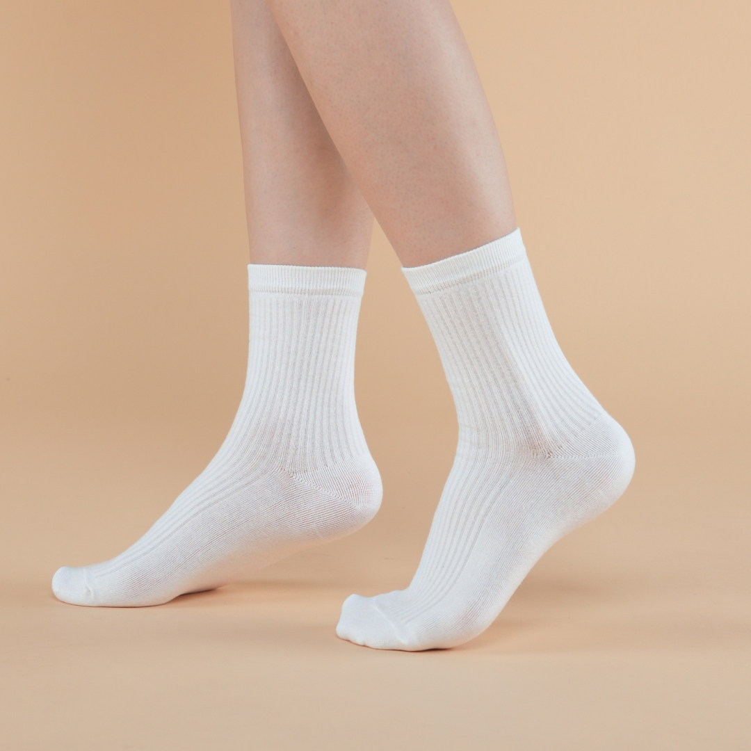 삭피엔스 발목이 가늘어 보이는 여자 중목 골지 양말 8켤레 세트 제품 이미지