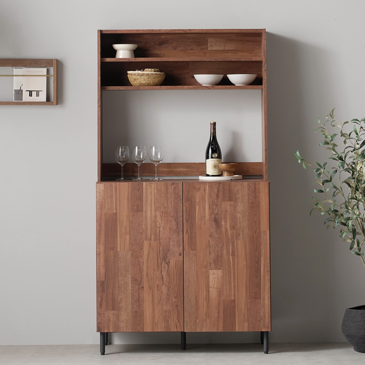 커피 장식장 그릇 수납장 하부장 900 홈카페 수납장 카페장