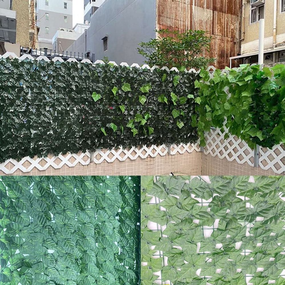테라스 가림막 차양막 플라스틱 잎 울타리 인공 식물 가리개 정원 화단