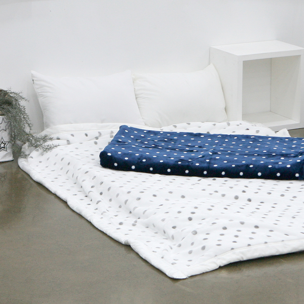 땡땡이 겨울 밍크 담요 극세사 싱글 야외 사무실 캠핑 차박