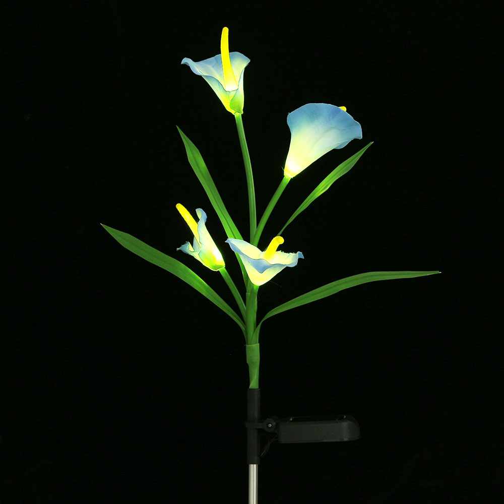 카라 LED 태양광 꽃정원등( 블루) 산책로 조명 DT 1338409 태양열 충전 - 상품 이미지