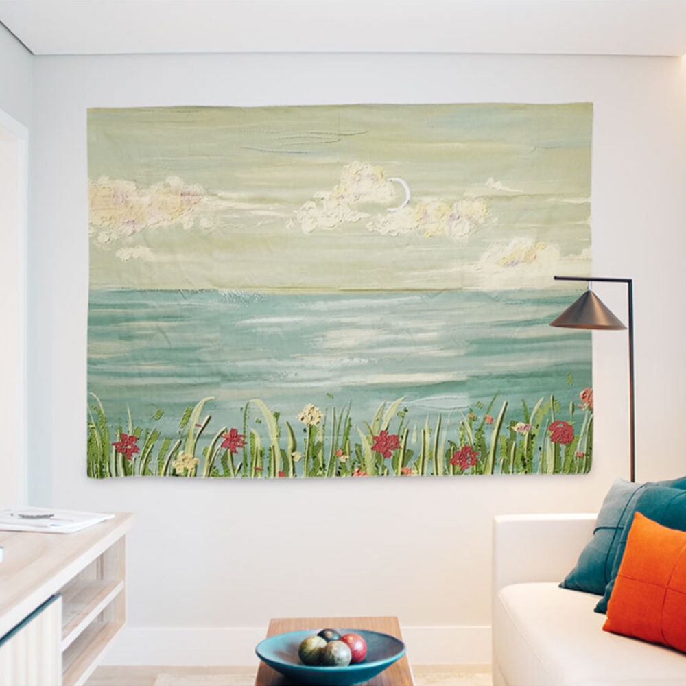 패브릭 포스터 거실 인테리어 유화 그림 수평선 L 소품 벽장식 집꾸미기 벽인테리어 예쁜