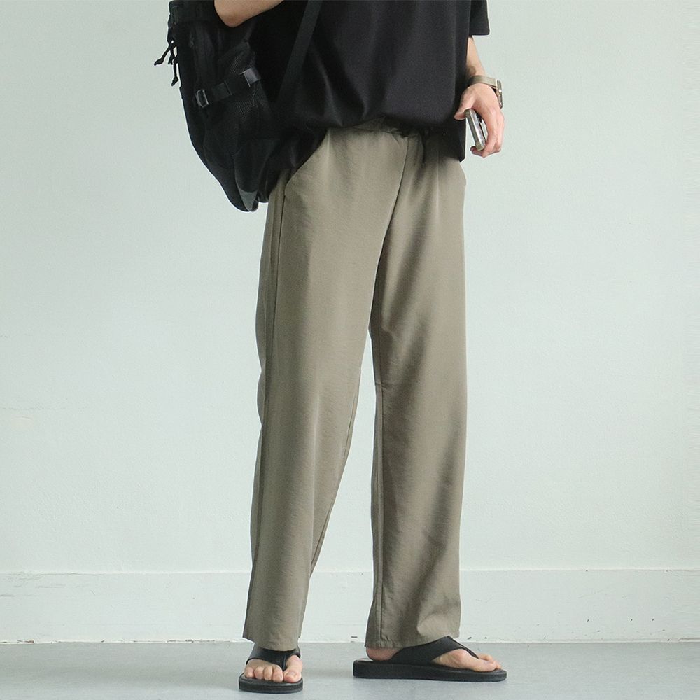 남자린넨바지 밴딩 아이스 팬츠 와이드 팬츠 남성여름바지