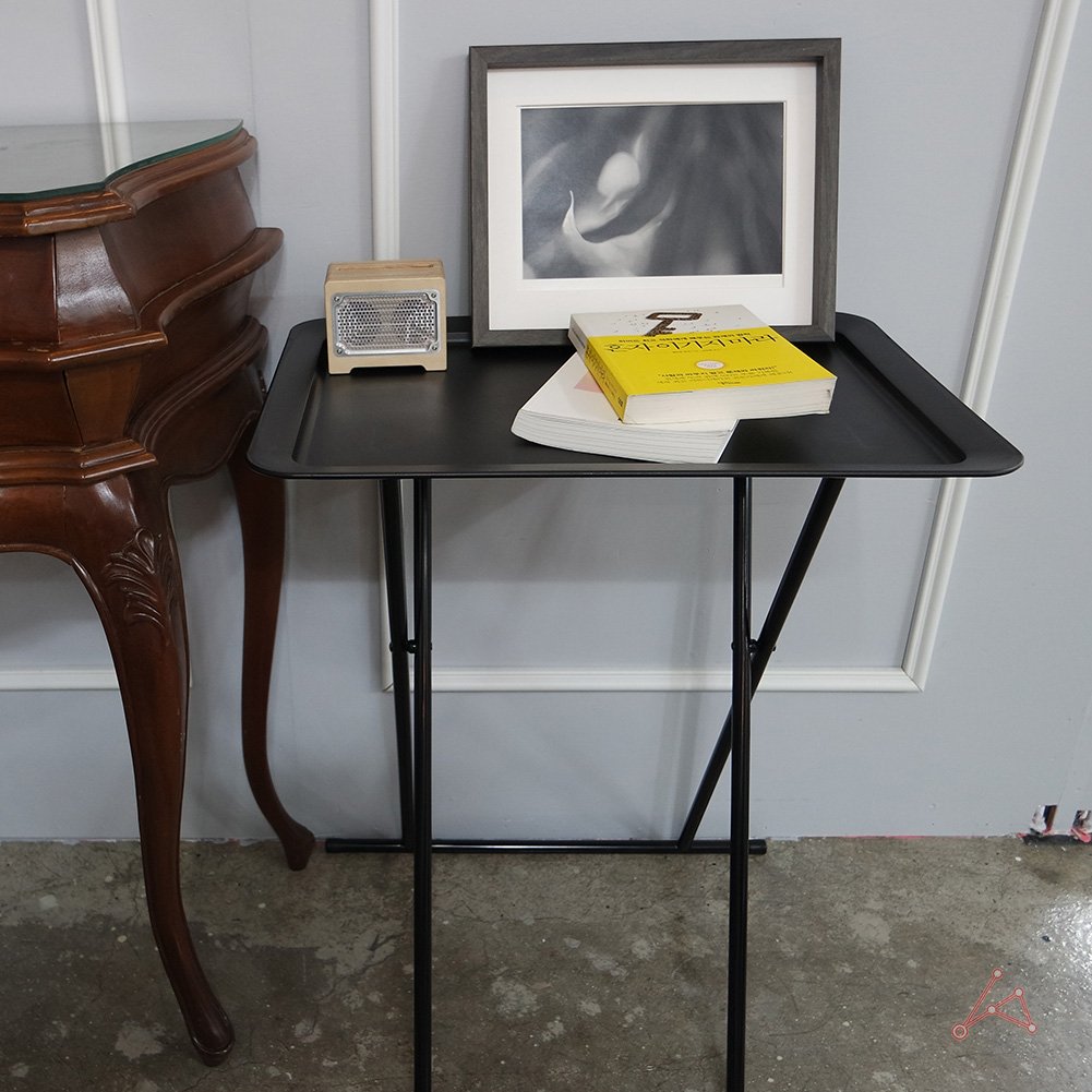 사이드 테이블 접이식 폴딩 사각 탁자 블랙 간이 쇼파간이 식간이 거실 이동식간이