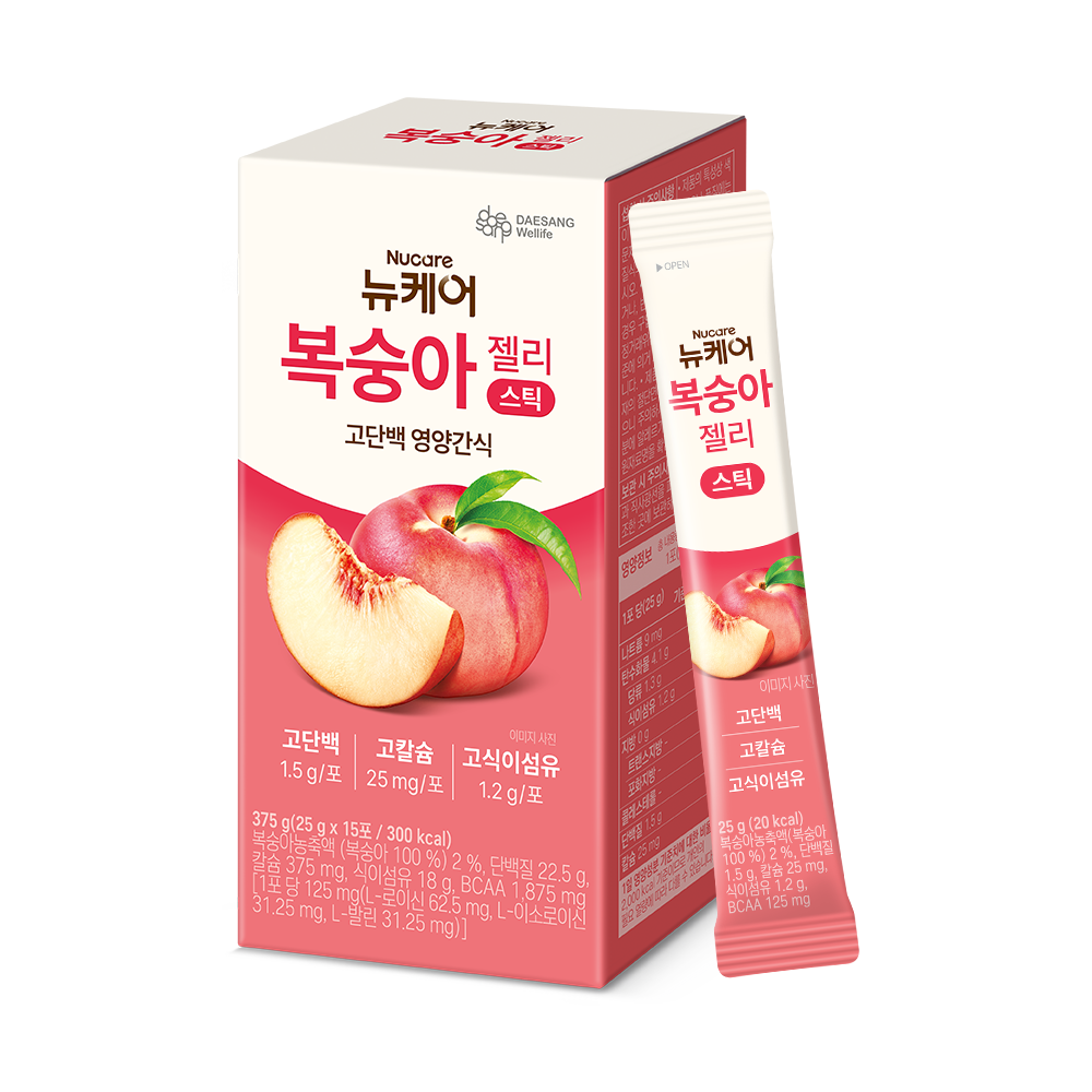 고단백 젤리 뉴케어 복숭아맛 영양간식 고단백 간식 건강 간식 추천