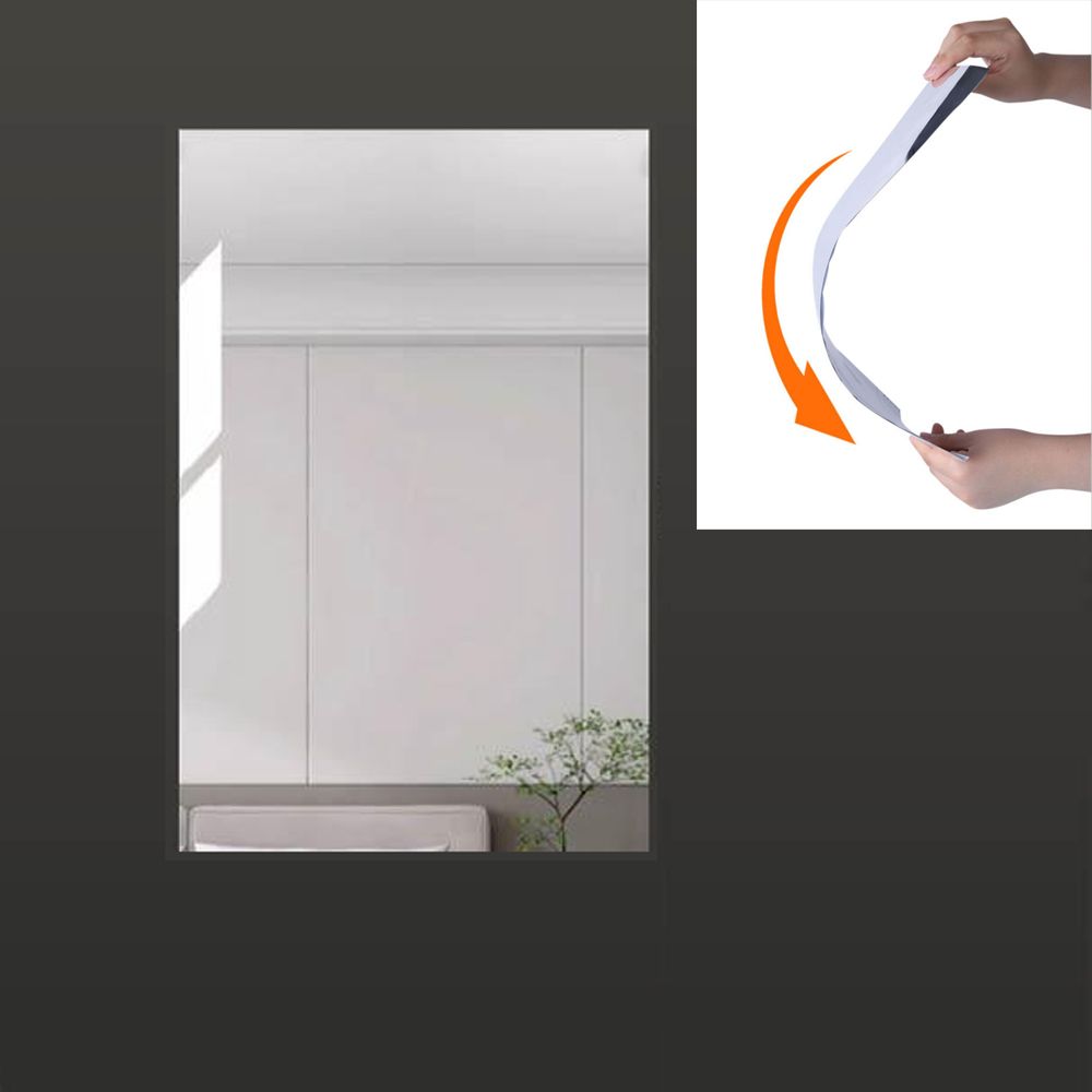 벽 부착 거울 시트지 안전 노프레임 현관 부스 붙이는 벽거울 전신 - 메인 이미지