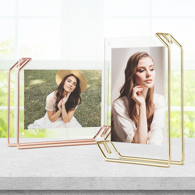 리브리움 탁상 액자 중 투명 아크릴 틀 프레임 웨딩 제작 인테리어 사진 나무 미니 - 메인 이미지