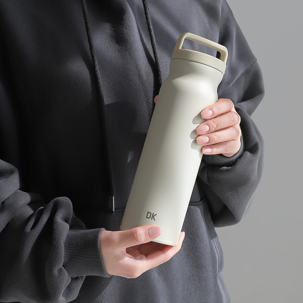 각인텀블러 스텐 보온보냉 아이보리 물병780ml - 상세 이미지 4