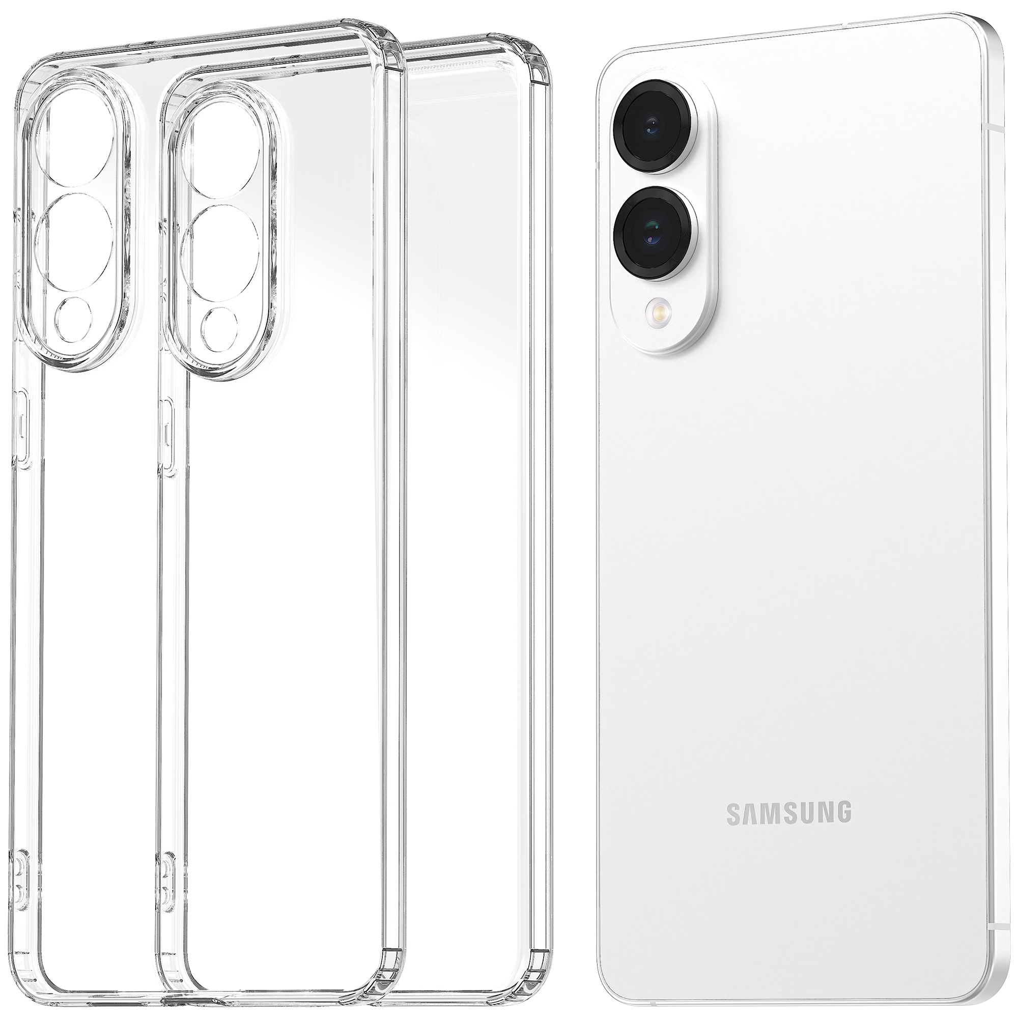 모란카노 슬라임 클리어  젤리 1+1 슬림 케이스 투명, 갤럭시S25 엣지