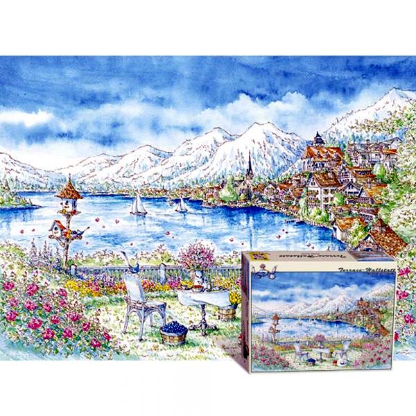 테라스 PK 2000- 7204 피스 퍼즐 할슈타트 미니 조각 우치다 풍경 그림 풍경화 - 메인 이미지