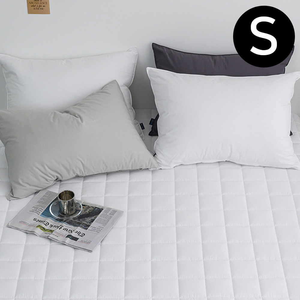 해피니 샤이니 40 수 순면 누빔 매트리스 커버 싱글 S (화이트) 침대