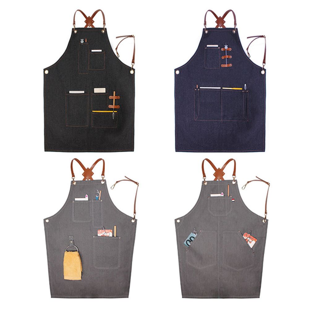 공방 카페 바리스타 데님 앞치마 미용 플로 리스트