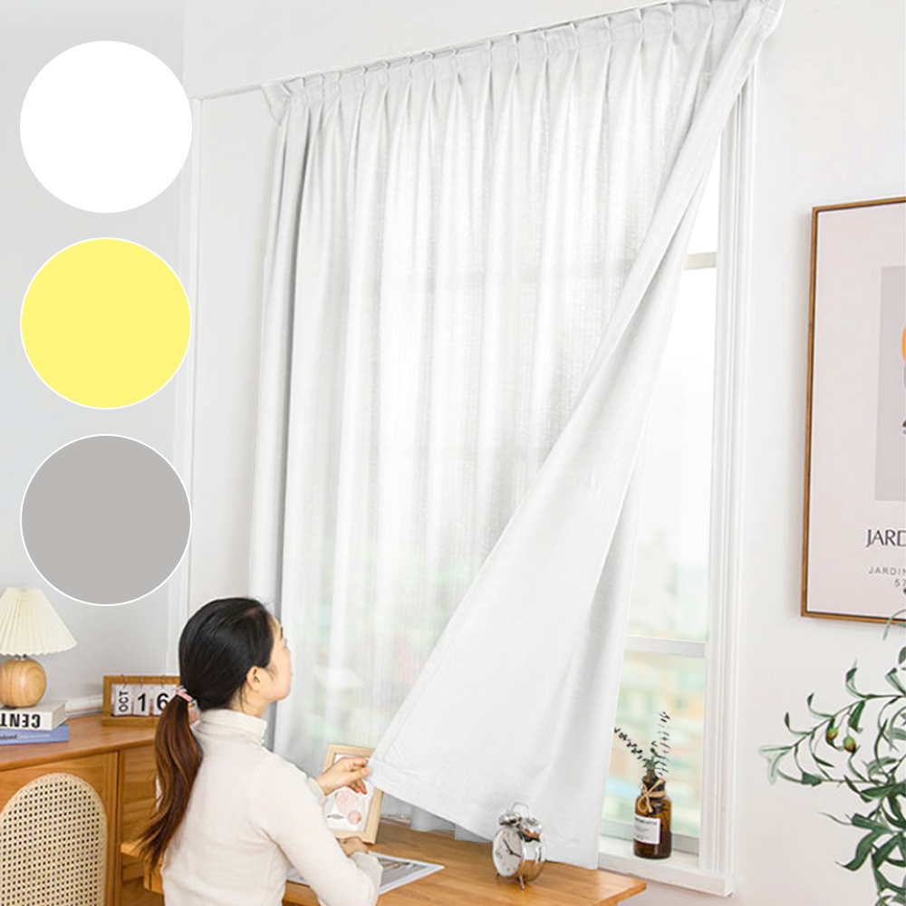 블루밍 인테리어 커튼 가림막 가리개 거실 창문 커텐 레이스 붙이는 나비 주름 찍찍이