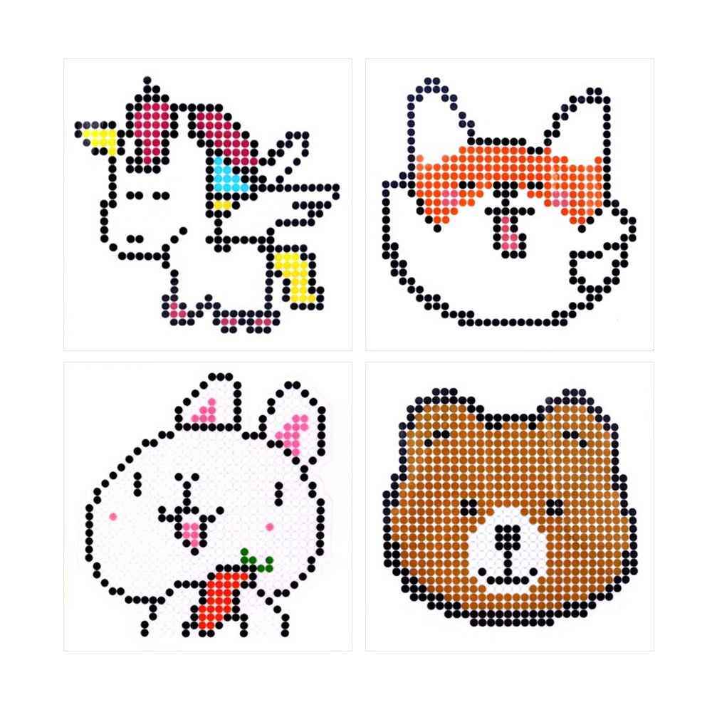 DIY 큐빅 십자수 (16개) 보석 퍼즐 스티커 키트 만들기 놀이 비즈 공예 단체 선물