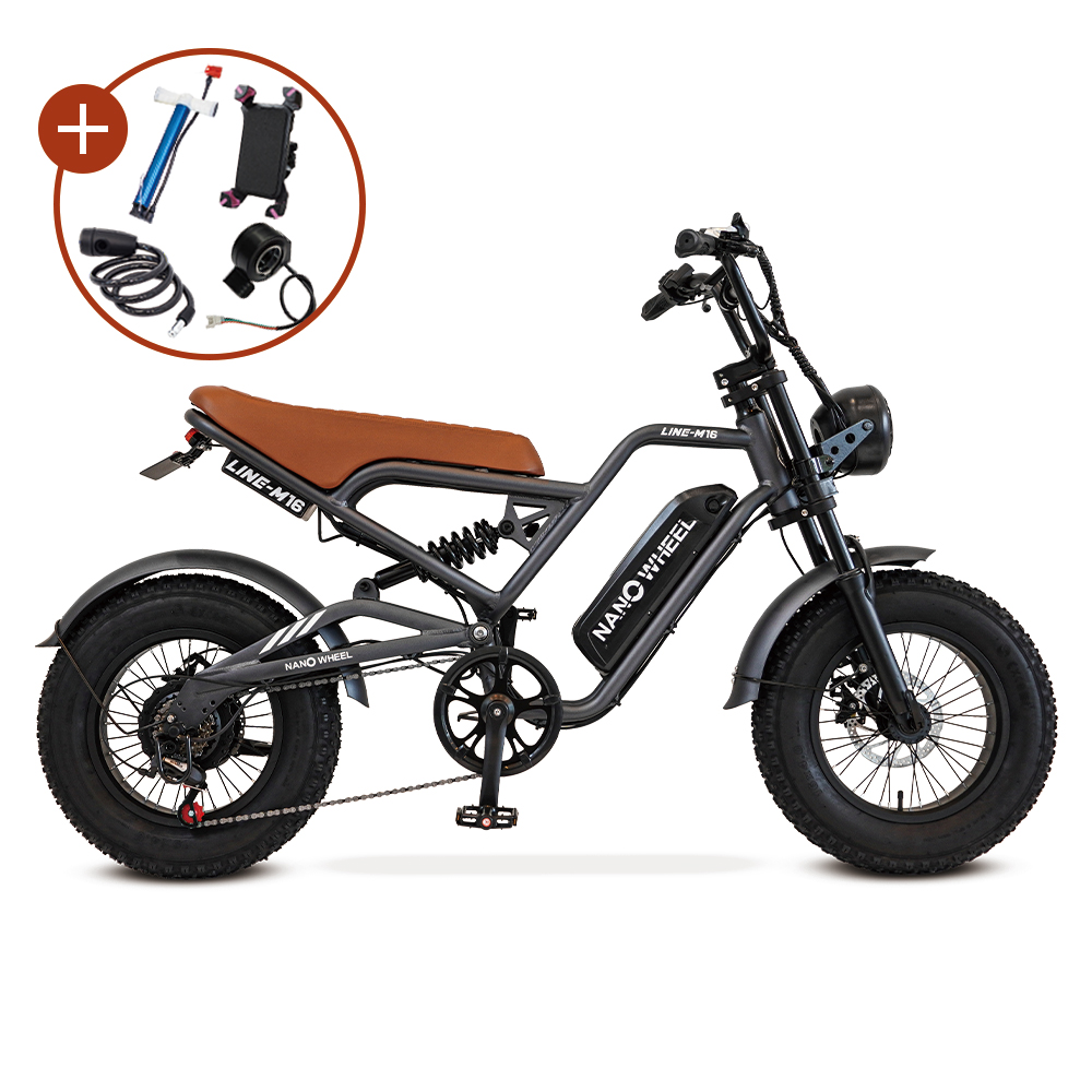 나노휠 라인M16 고출력 팻바이크 자토바이 전기자전거 48V 10Ah