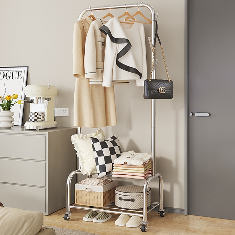 심플 미니 선반 행거 스탠드 옷걸이 고정식 이동식 옷행거 튼튼한헹거 철제