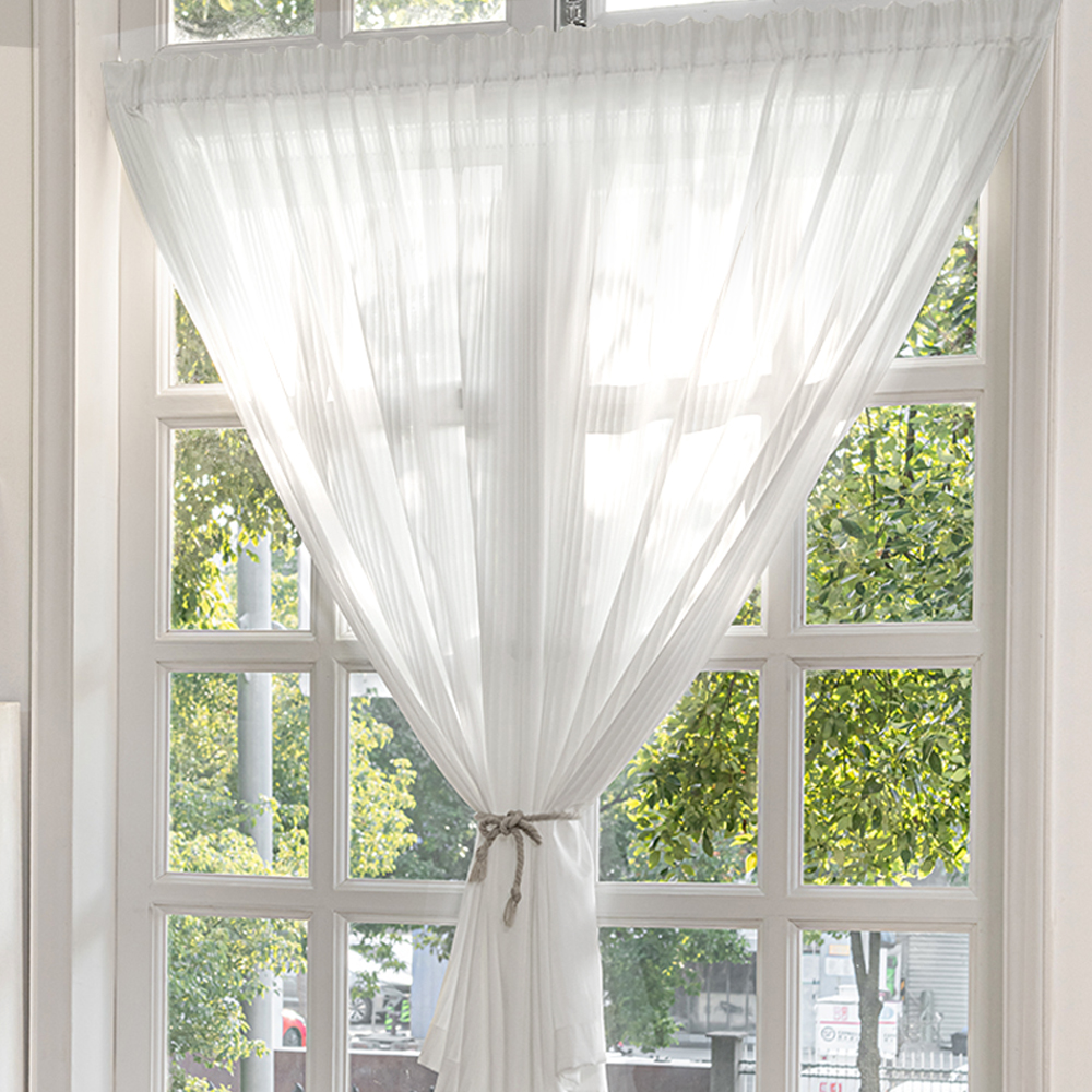 루미 에르 부착형 커튼 쉬폰 가림막 무타공 창문 커텐 안방 공간 분리 붙이는 속커튼