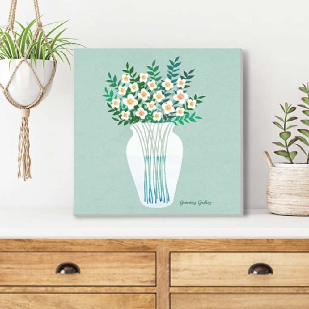 북유럽 그림 액자 꽃병 화병 인테리어 30C VASE4 꽃그림 - 메인 이미지