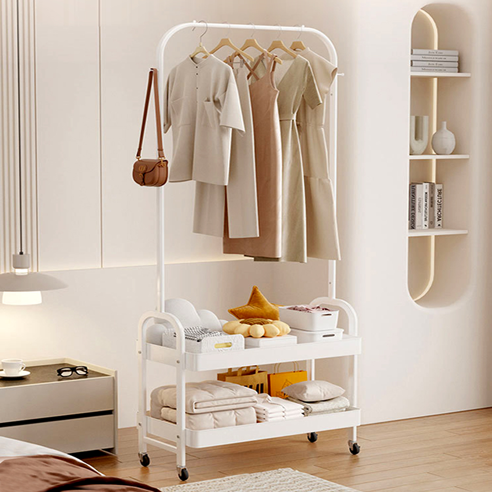 스틸 수납 행거 스탠드 옷걸이 미니 고정식 이동식 옷행거 튼튼한헹거 선반 철제