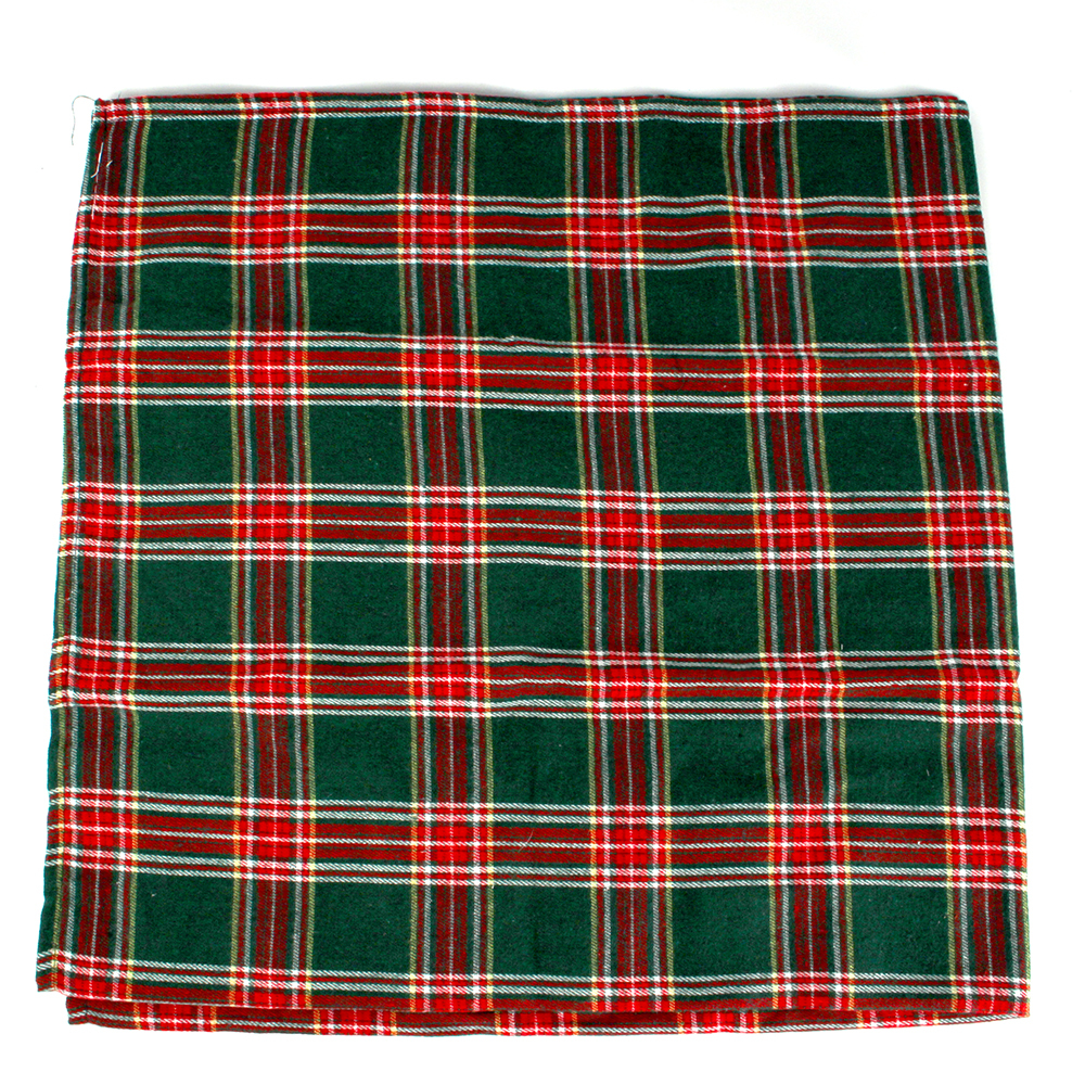 식탁보 정사각 체크 패턴 크리스마스 면 테이블보 90x cm 면식