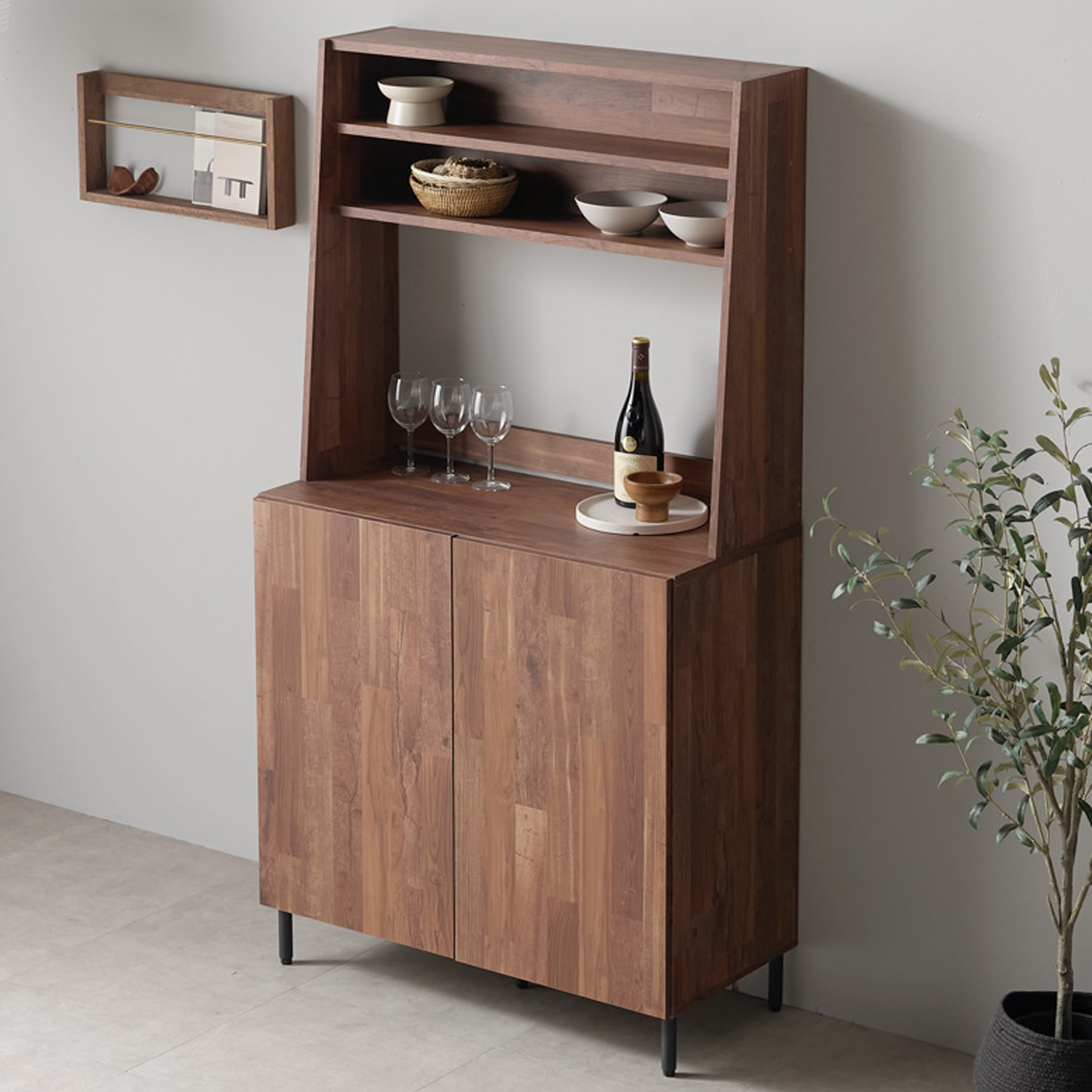 커피 장식장 그릇 수납장 하부장 900 홈카페 수납장 카페장