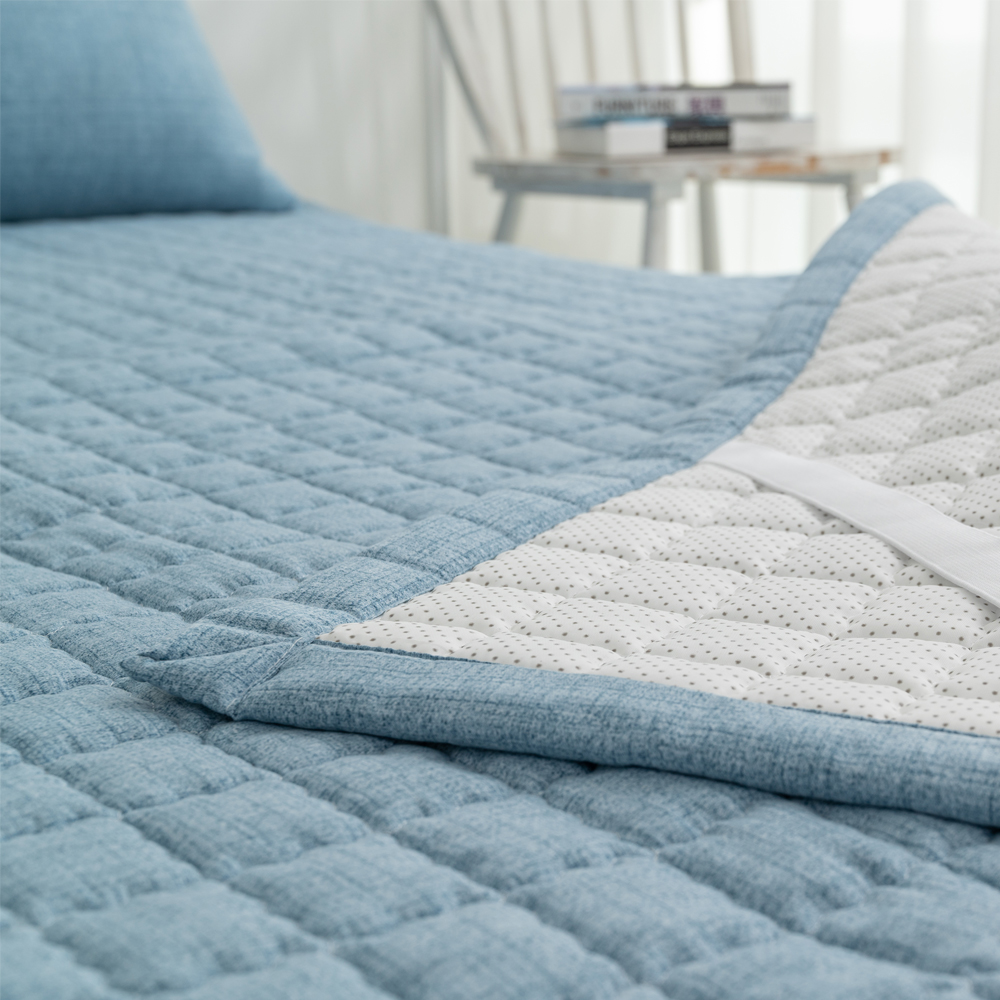 사계절 고무밴딩 미끄럼 방지 카페트 퀸 침대 패드 매트리스 퀸패드 더블 누빔 이불