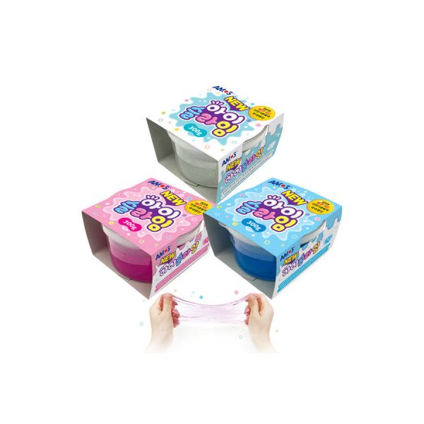 아모스 아이슬라임 300g 3색세트 (투명+블루+핑크) : ATCd