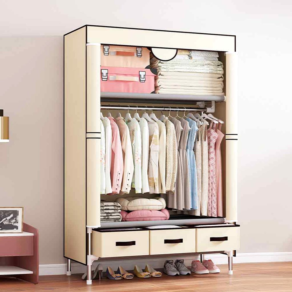 커버형 시스템 옷장 행거 조립식 서랍 드레스룸 더블 틈새 수납장 스탠드 옷걸이 슬라이딩