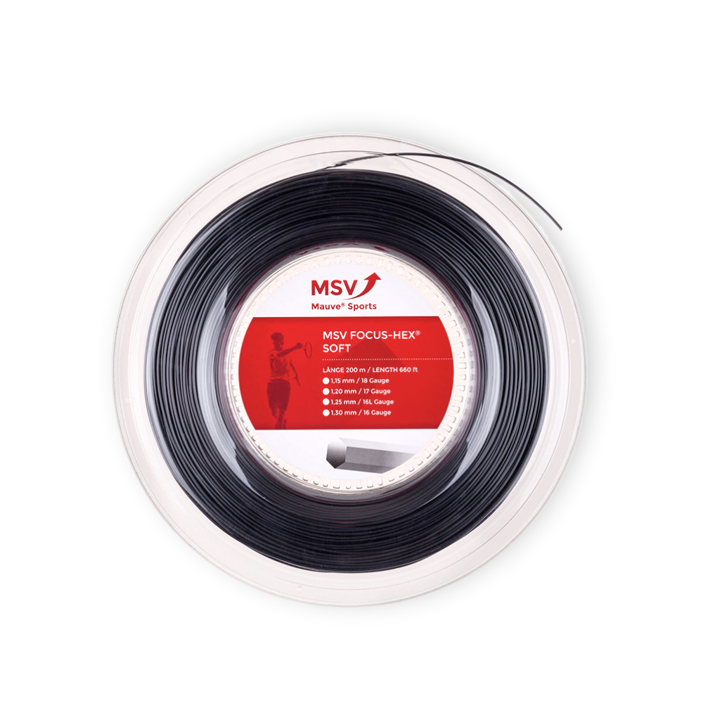 MSV 테니스스트링 포커스헥스 소프트 1.15mm 200m 릴 육각 폴리 스트링 테니스줄 - 메인 이미지