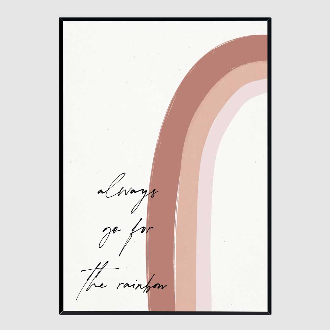 거실 그림 액자 Always go for the Rainbow A3 사이즈 가벼운 몰딩 - 상품 이미지