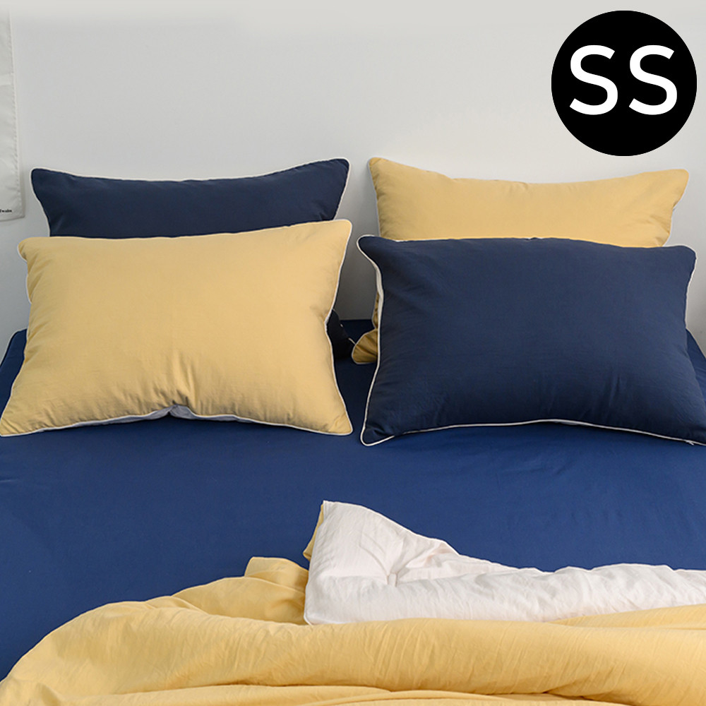 해피니 샤이니 40 수 순면 홑 매트리스 커버 슈퍼 싱글 SS (네이비) 침대