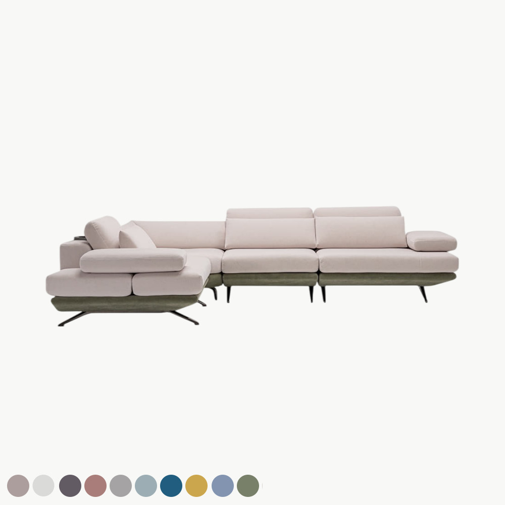 헨지디자인 라파엘 리프트 4인 코너형 매버릭 패브릭소파 홈카페 신혼가구